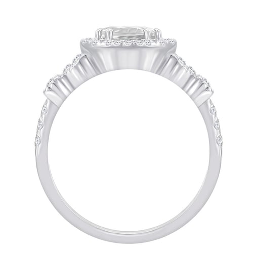 Verlobungsring mit Moissanit und lab-grown Diamanten Varana