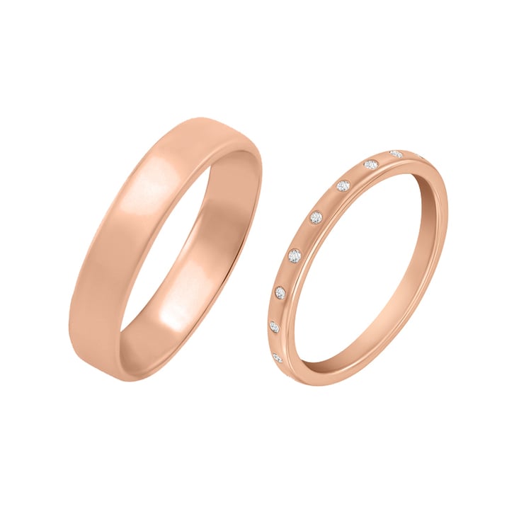 Eternity Ring aus Gold mit Lab Grown Diamanten und größerem Komfortring Miomi