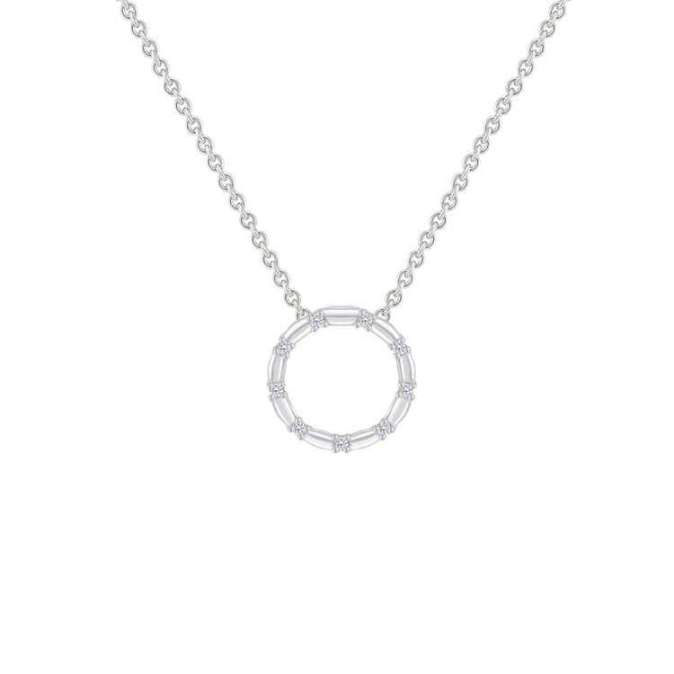 Silberner Anhänger im Karmastil mit Diamanten Heidi