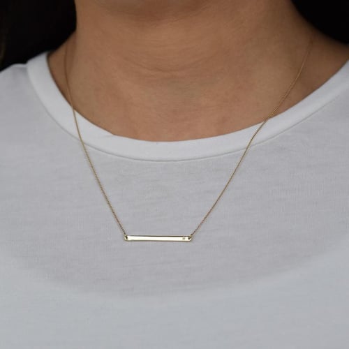 Feine goldene Halskette mit Diamanten Dayna