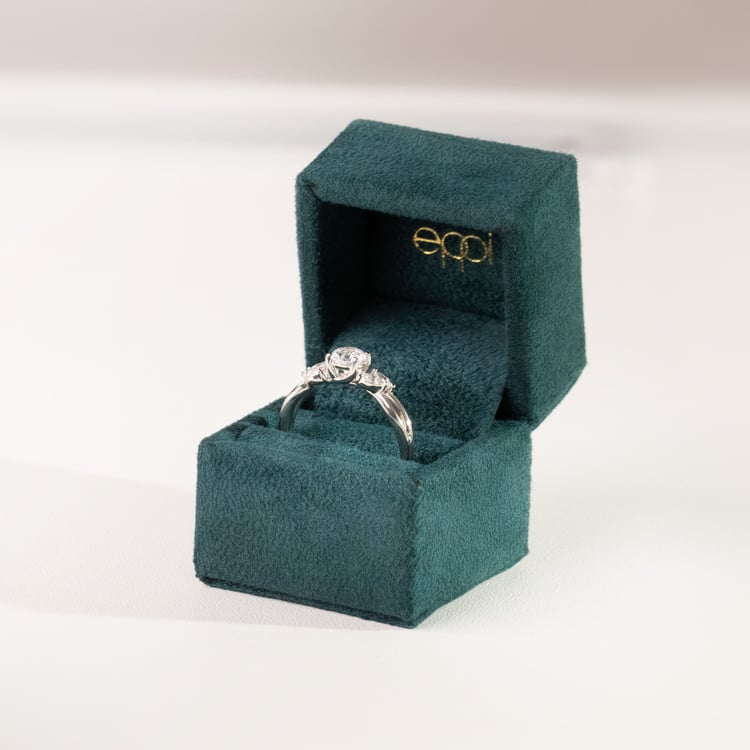 Premium Box aus grünem Wildleder Lisbet 164584