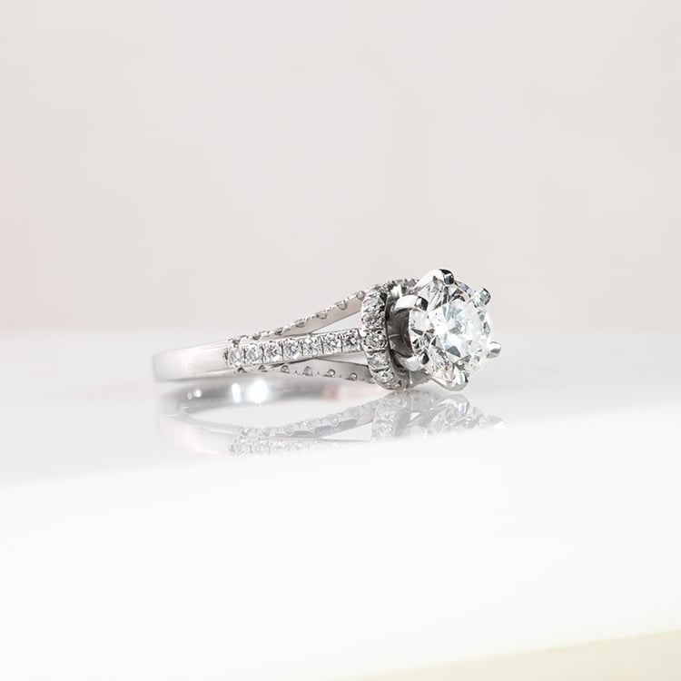 Halo Verlobungsring mit 1.09 ct IGI zertifiziertem Lab Grown Diamanten Heshmy 147595