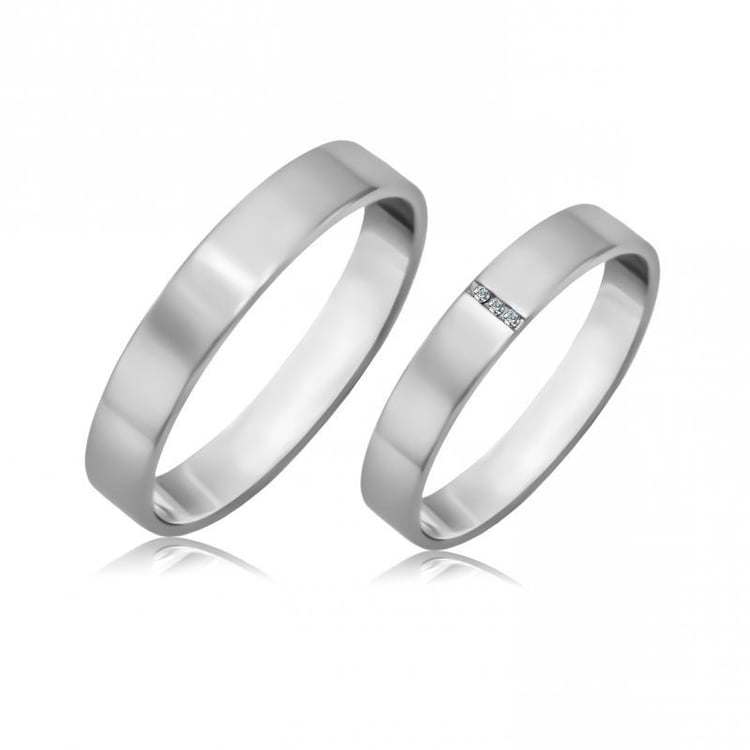 Minimalistische Trauringe aus Platin Pyar