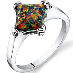 Ring in Silber mit schwarzem Princess-Opal Neola