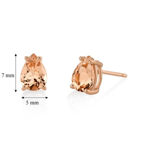 Morganittränen in goldenes Schmuckset mit Diamanten Rainija