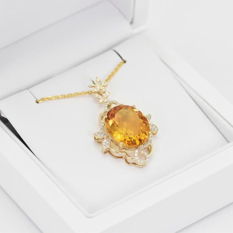 Anhänger mit Citrin 14985