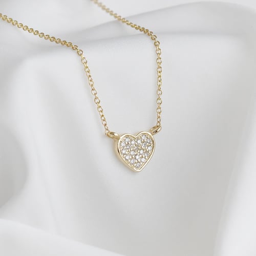 Diamant-Halskette in Herz-Form Sie