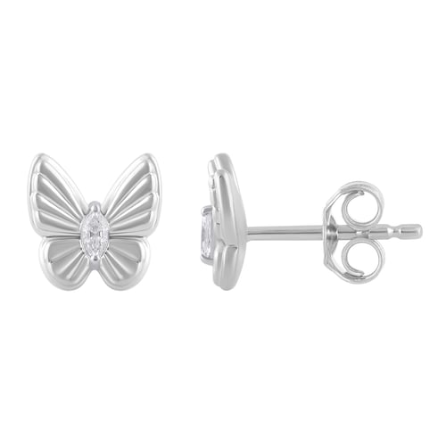 Ohrringe aus Gold in Form eines Schmetterlings mit Diamanten Anna