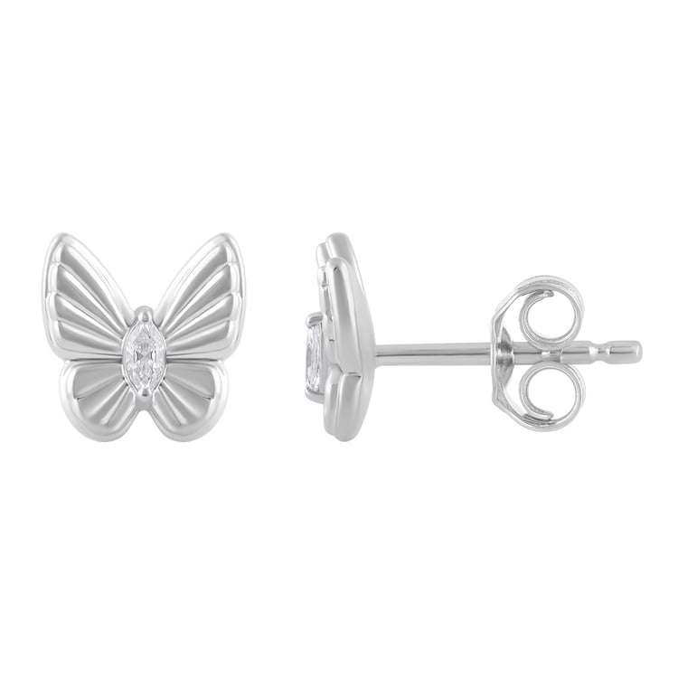 Ohrringe aus Gold in Form eines Schmetterlings mit Lab Grown Diamanten Anna 163391