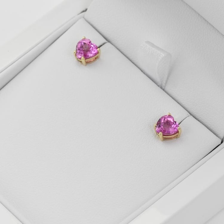 Goldohrringe mit Saphiren in Eppi-Geschenkbox 32618