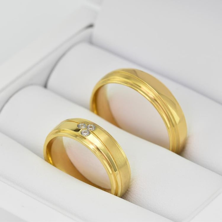 Goldene Diamantringe 21906