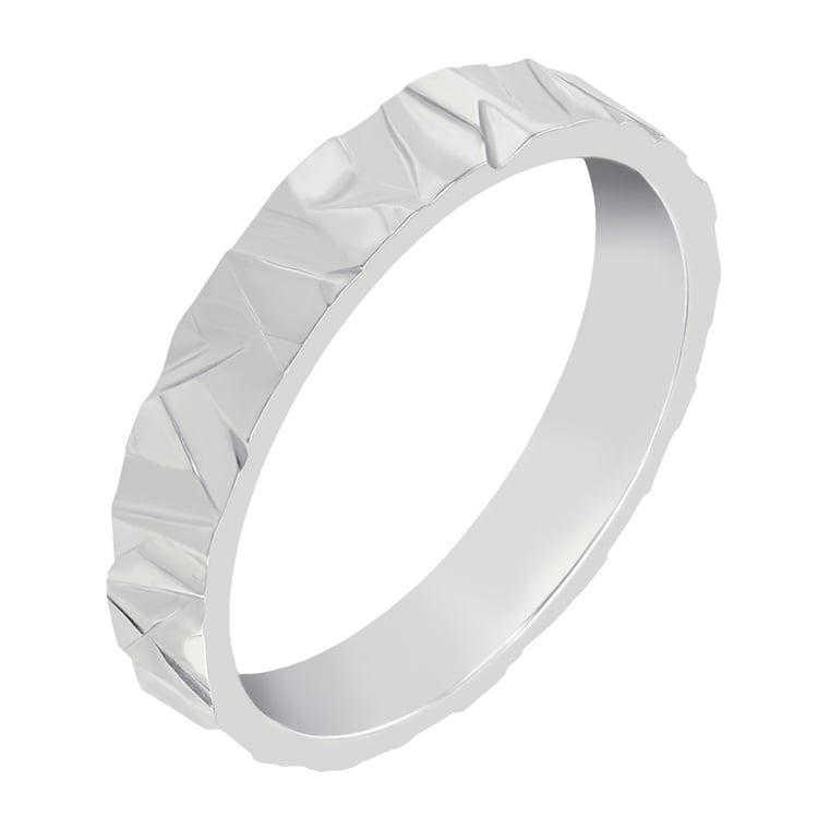 Größer gehämmerter Trauring 37807