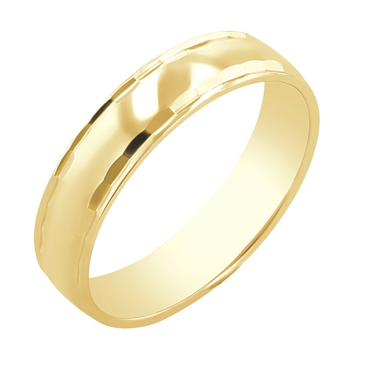 Goldene Eheringe mit dekorativen Rändern Presca 117265