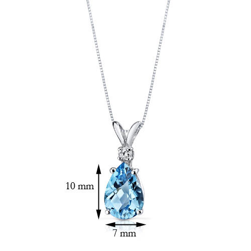 Goldener Anhänger mit Träne aus Topas und Diamant Raulla