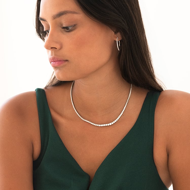 Gold Tennis Halskette mit Diamanten Sharap 143296