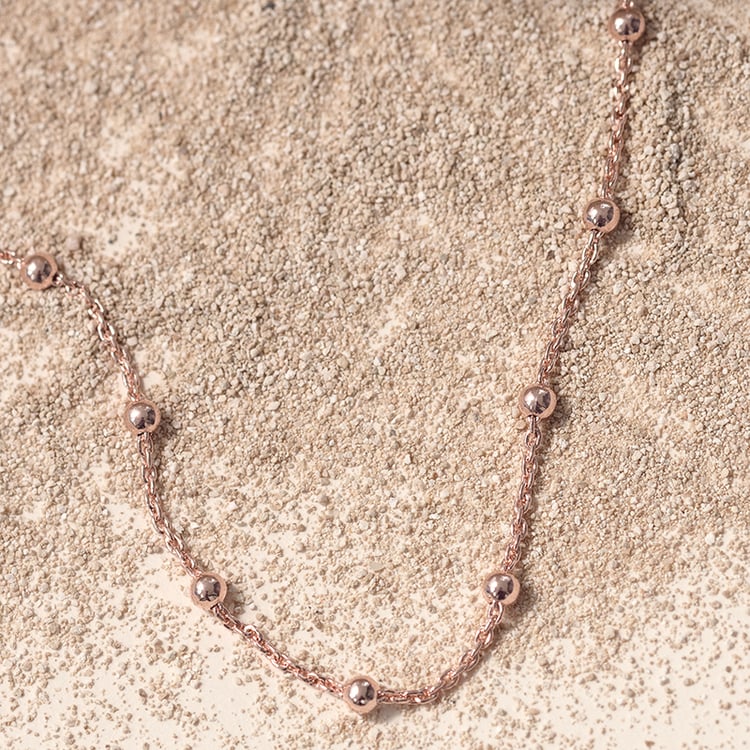 Silberne Kette mit Kugeln 45 cm 124445