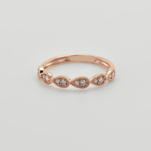 Halb-Eternity Ring aus Gold mit Diamanten Lacy