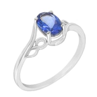 Goldring mit ovalen Tansaniten Musa