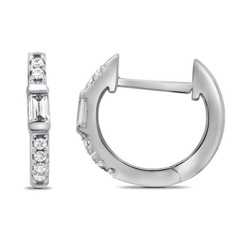 Silberne Ohrreifen mit Lab Grown Diamanten Agni