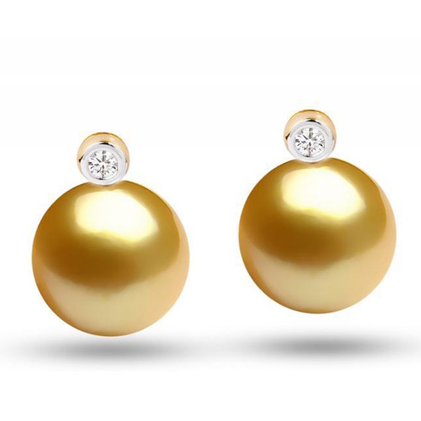 Perlenohrringe aus Gold 24992