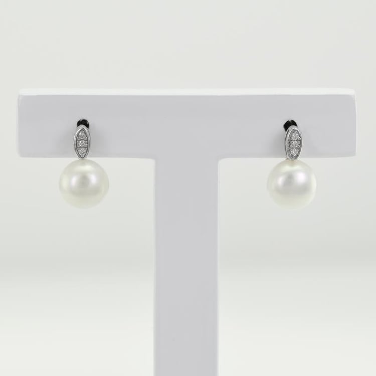 Perlenohrringe aus Gold und mit Diamanten Holis 50182