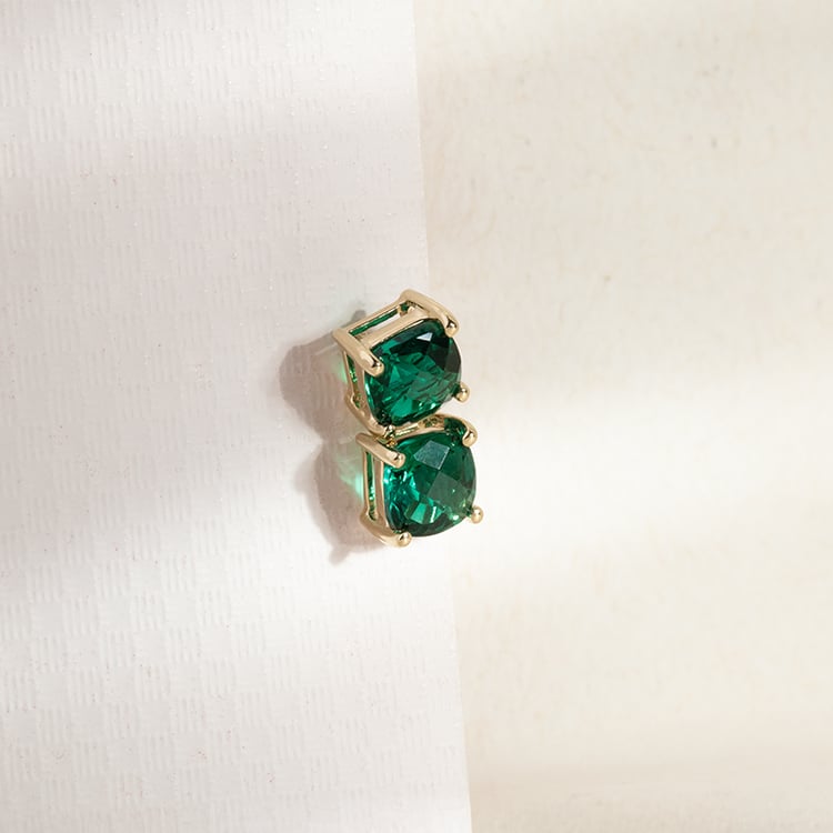 Goldene Ohrringe mit Smaragden Chavonah 147319