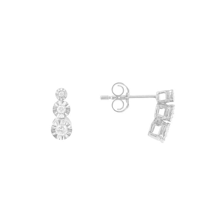 Minimalistische Ohrringe mit Diamanten Bahman 85672