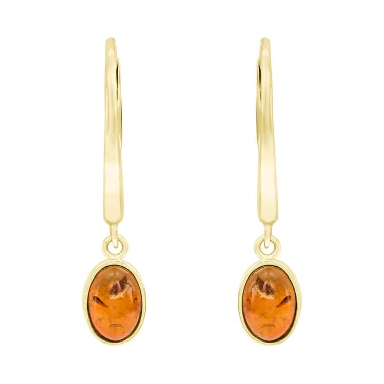 Ohrringe aus Gelbgold und Bernstein 24815