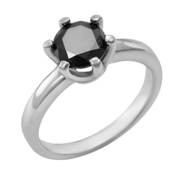 Mystischer Verlobungsring mit schwarzem Diamant 1ct Mukti