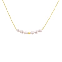 Silberne Halskette mit Perlen Angela