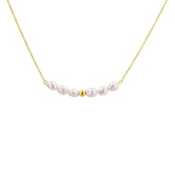 Silberne Halskette mit Perlen Angela