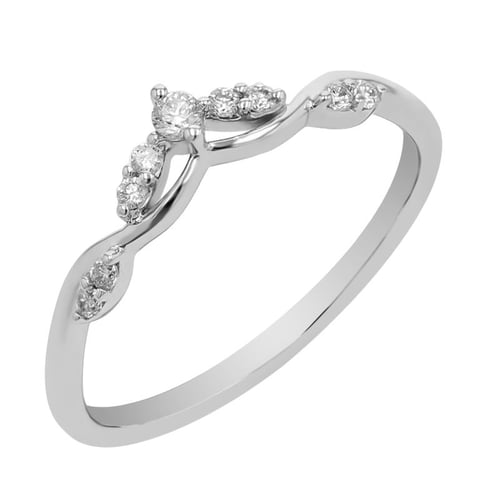 Romantisches Verlobungs-Set mit Diamantringen Edge