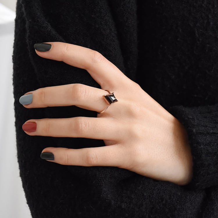 Minimalistischer Ring mit Salt and Pepper Diamanten Iban 91030