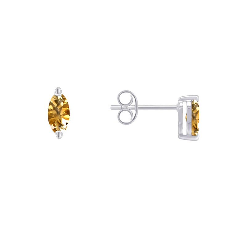 Minimalistische Goldohrringe mit Citrinen Andine 66370