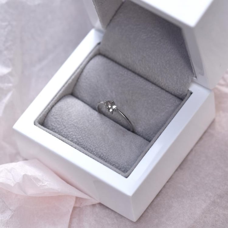 Goldring mit Salt'n'Pepper Diamant und Diamanten Marine 49716