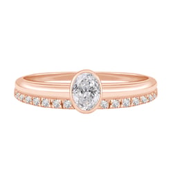 Goldenes Verlobungsset mit Diamant Iline