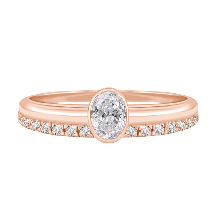 Goldenes Verlobungsset mit Diamant Iline 37335