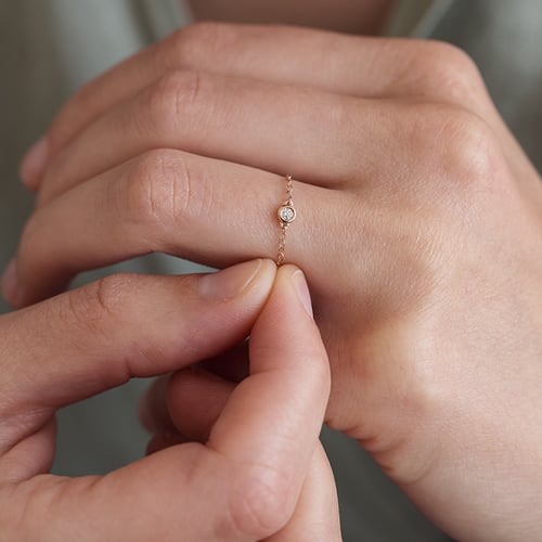 Kettenring mit Lab Grown Diamanten Jalo