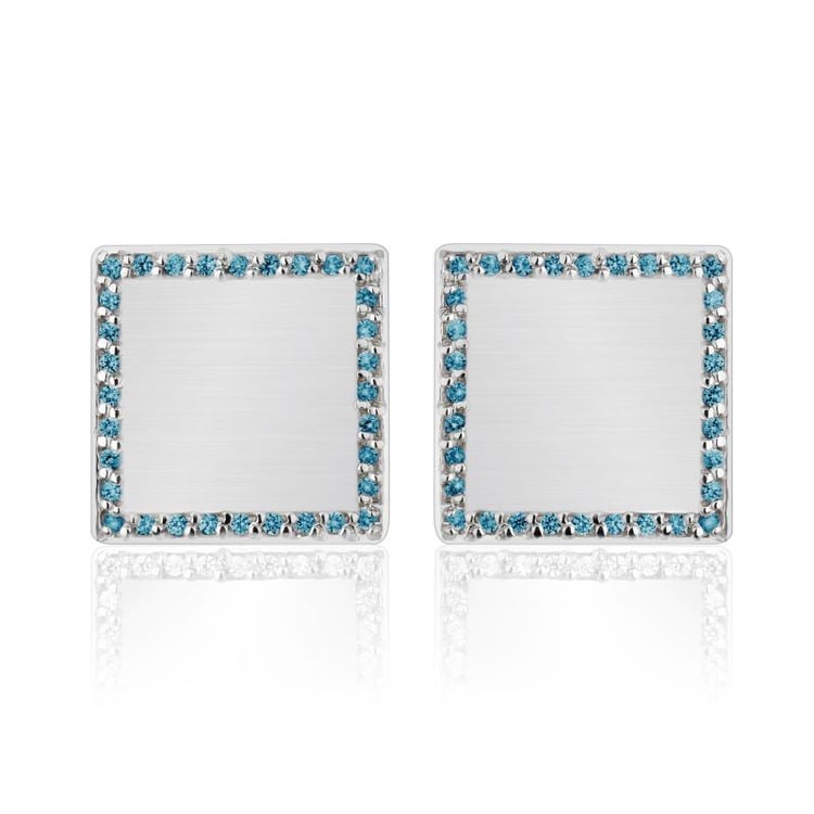 Diamant Manschettenknöpfe quadrat 9013