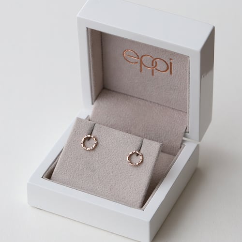 Karmaohrringe in Silber und mit Diamanten Hart