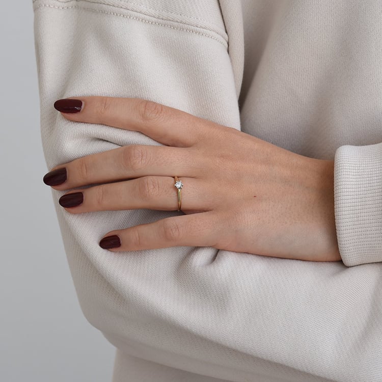 Goldener Diamantring 91487