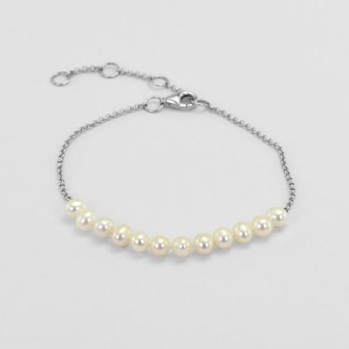 Armband mit Perlen aus Silber Cynthia