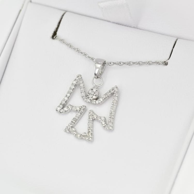 Goldkette mit Diamanten Engel-Anhänger Jayon 21050