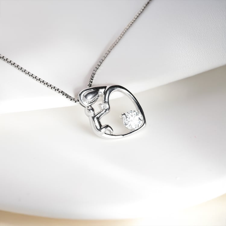 Anhänger Mutter und Kind mit Moissanit und Lab Grown Diamant Ella 151277