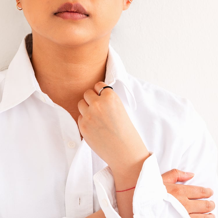 Ring aus Keramik mit Lab Grown Diamanten Danyl 121876