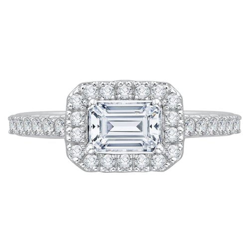 Verlobungsring mit Diamant im Smaragdschliff Farida