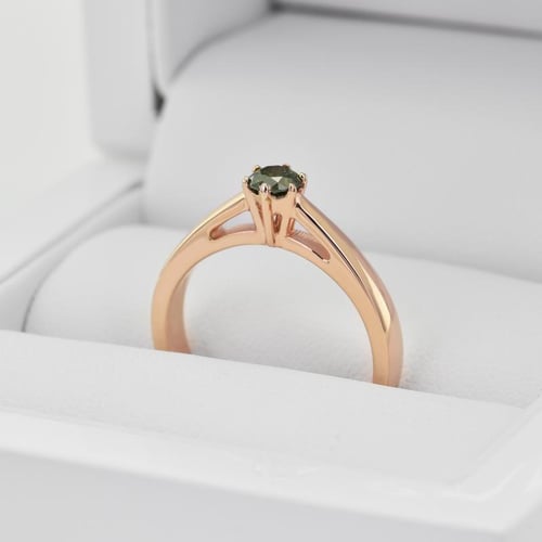 Verlobungsring mit grünem Diamant Sati