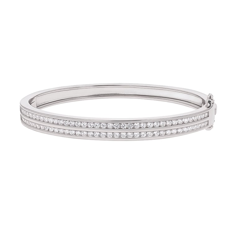 Silberner Armreif voll glänzender Zirkonia Rachael
