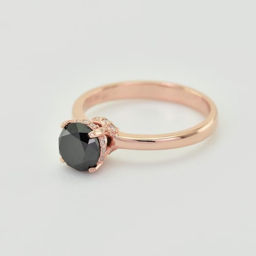Verlobungsring mit schwarzem und weißen Diamanten Xela