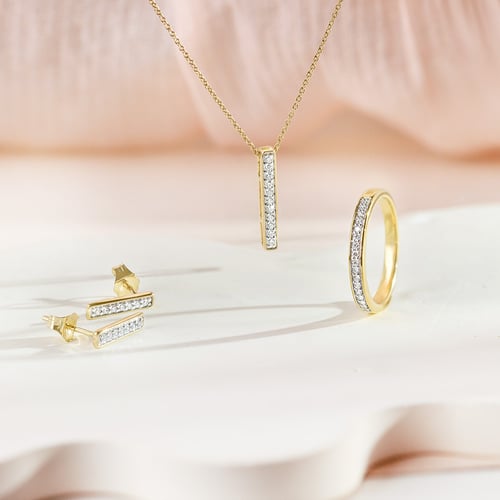 Goldene Ohrringe mit Lab Grown Diamanten Lena